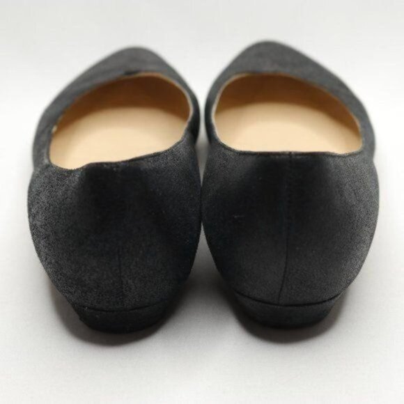 Faconnable Women's Size 7.5 Black Leather Slip On Almond Toe Flats - Picture 4 of 10